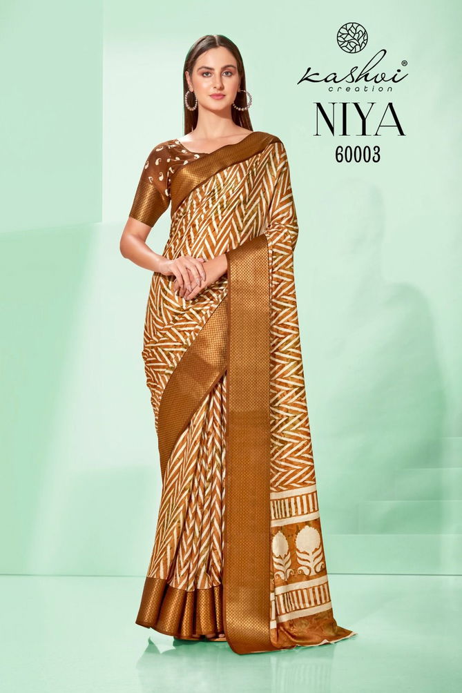 Niya By Kashvi 60001-60008 Daily Wear Sarees Catalog